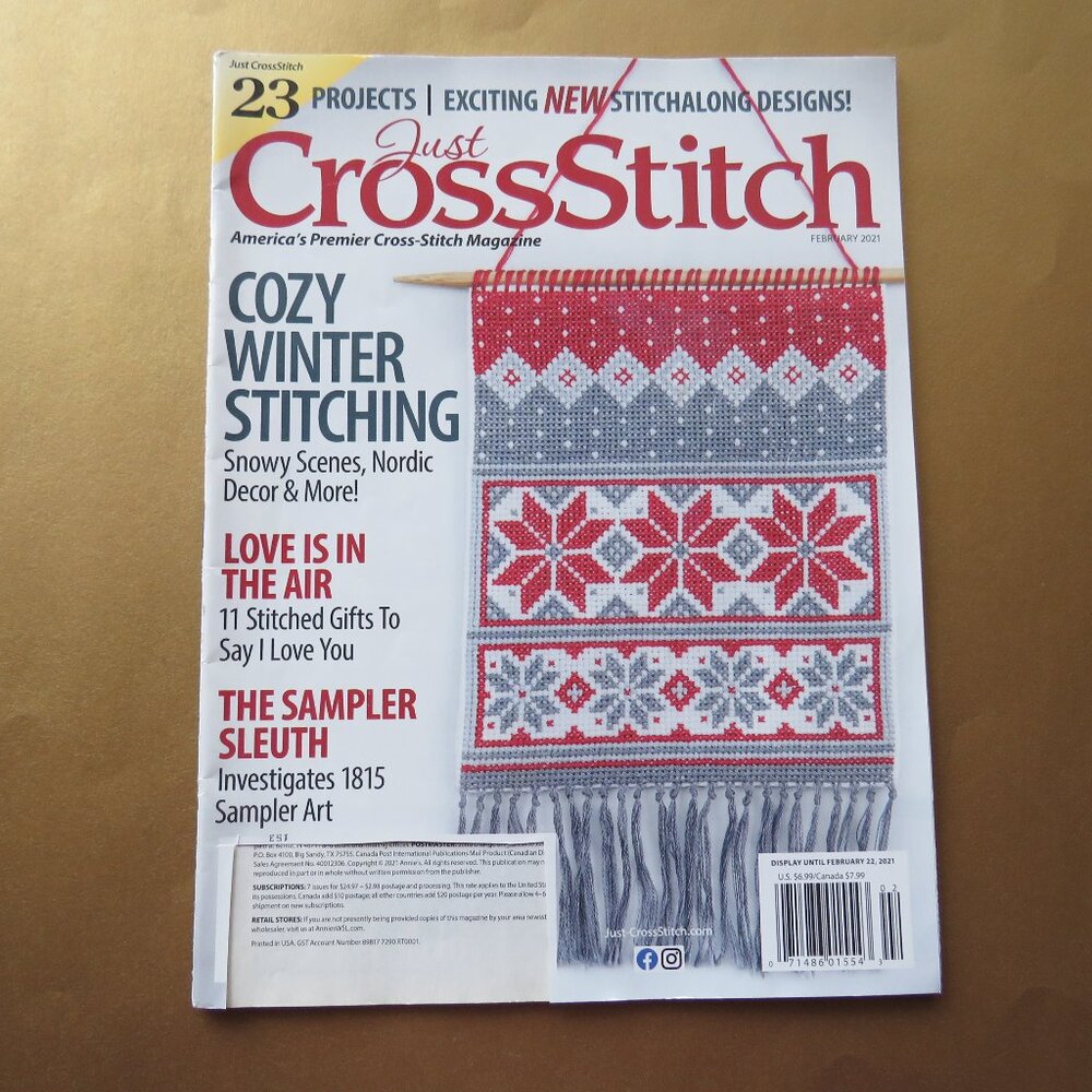 Just Cross Stitch Magazine Cozy Winter Stitching and Much More February 2021